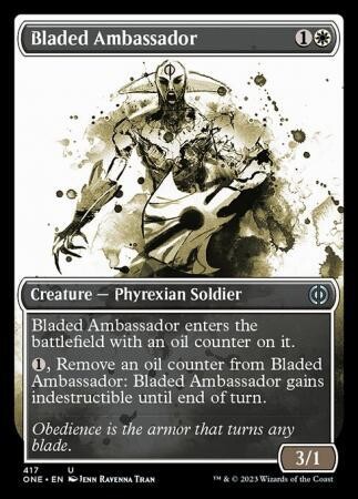 Bladed Ambassador 285 - Showcase Ichor Phyrexia All Will Be One Collector Booster Singles