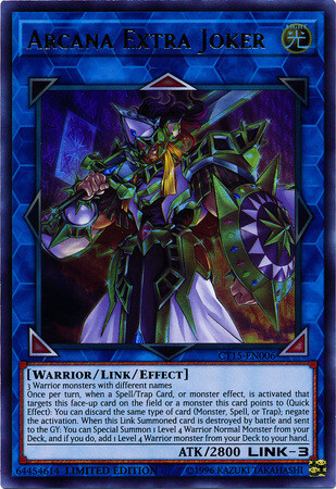 Arcana Extra Joker - CT15-EN006 - Ultra Rare Limited Edition 2018 Mega-Tins Singles