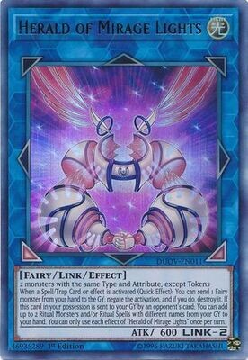 SH Herald of Mirage Lights - DUOV-EN011 - Ultra Rare 1st Edition Duel Overload 1st Edition Singles