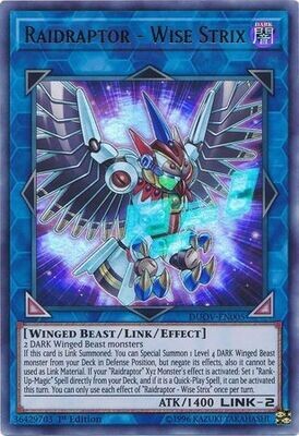 Raidraptor - Wise Strix - DUOV-EN005 - Ultra Rare 1st Edition Duel Overload 1st Edition Singles