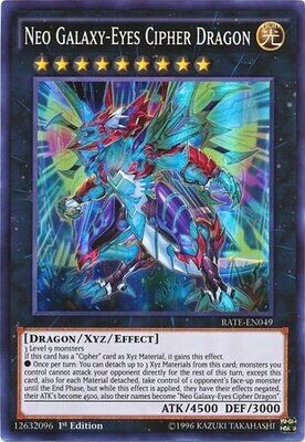 Neo Galaxy-Eyes Cipher Dragon - RATE-EN049 - Super Rare 1st Edition Raging Tempest 1st Edition Singles