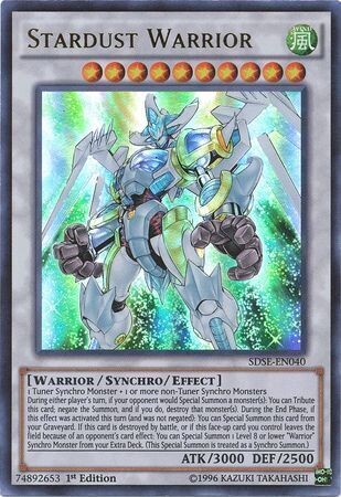 Stardust Warrior - SDSE-EN040 - Ultra Rare 1st Edition
Structure Deck: Synchron Extreme 1st Edition Singles