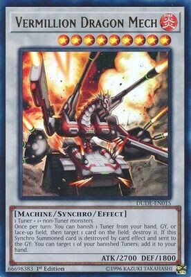 SH Vermillion Dragon Mech - DUDE-EN015 - Ultra Rare 1st Edition Duel Devastator 1st Edition Singles