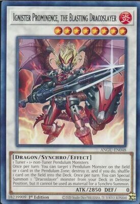 Ignister Prominence, the Blasting Dracoslayer - ANGU-EN048 - Rare 1st Edition Ancient Guardians 1st Edition Singles