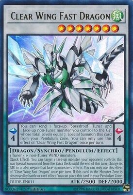 Clear Wing Fast Dragon - DUDE-EN011 - Ultra Rare 1st Edition Duel Devastator 1st Edition Singles -español-