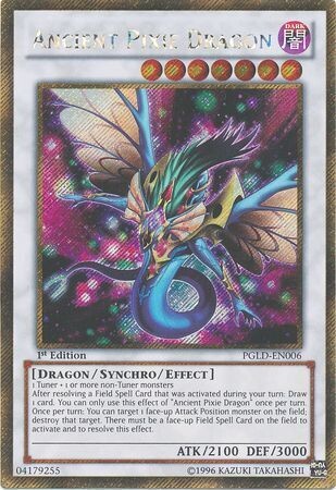 Ancient Pixie Dragon - PGLD-EN006 - Gold Secret Rare 1st Edition Premium Gold 1st Edition Singles