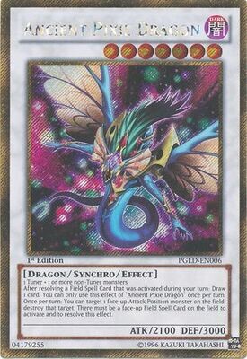 Ancient Pixie Dragon - PGLD-EN006 - Gold Secret Rare 1st Edition Premium Gold 1st Edition Singles