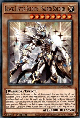 Black Luster Soldier - Sacred Soldier - TOCH-EN035 - Rare 1st Edition
Toon Chaos 1st Edition Singles (Espanol)