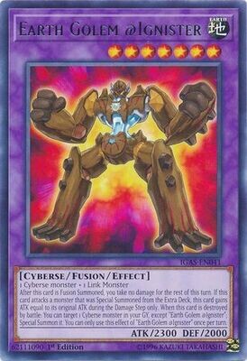 Earth Golem @Ignister - IGAS-EN041 - Rare 1st Edition Ignition Assault 1st Edition Singles