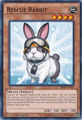 Rescue Rabbit - SR04-EN020 - Common 1st Edition Structure Deck: Dinosmasher&#39;s Fury 1st Edition Singles
