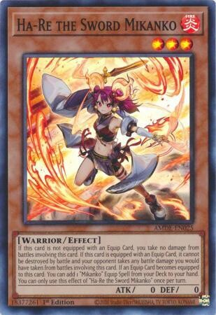 SH Ha-Re the Sword Mikanko - AMDE-EN025 - Super Rare 1st Edition
Amazing Defenders 1st Edition Singles