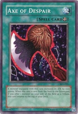 Axe of Despair - SYE-035 - Common Unlimited Starter Deck: Yugi Evolution [SYE] Unlimited Singles