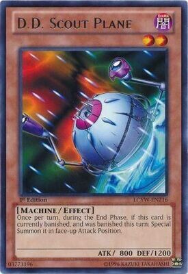 D.D. Scout Plane - LCYW-EN216 - Rare 1st Edition
Legendary Collection 3: Yugi&#39;s World 1st Edition Singles