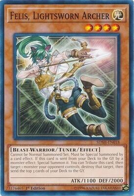 Felis, Lightsworn Archer - SDSH-EN018 - Common 1st Edition Structure Deck: Shaddoll Showdown Singles  (espanol)