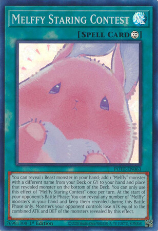 Melffy Staring Contest - POTE-EN063 - Super Rare 1st Edition
Power of the Elements 1st Edition Singles
