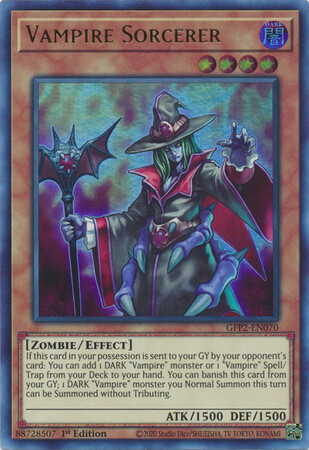 Vampire Sorcerer - GFP2-EN070 - Ultra Rare 1st Edition Ghosts From The Past: The 2nd Haunting 1st Edition Singles