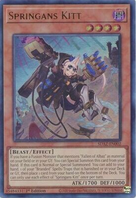 SH Springans Kitt - SDAZ-EN002 - Ultra Rare 1st Edition Structure Deck: Albaz Strike 1st Edition Singles