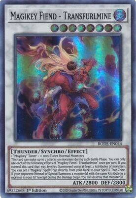 Magikey Fiend - Transfurlmine - BODE-EN044 - Super Rare 1st Edition Burst of Destiny 1st Edition Singles (espanol)