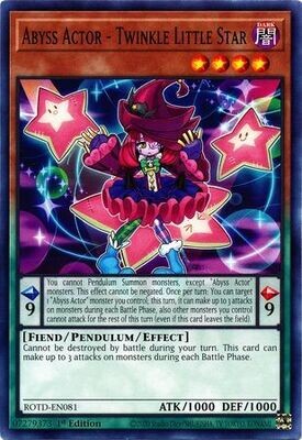 Abyss Actor - Twinkle Little Star - ROTD-EN081 - Common 1st Edition Rise of the Duelist [ROTD] 1st Edition Singles -español-