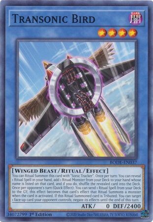 Transonic Bird - BODE-EN037 - Common 1st Edition Burst of Destiny 1st Edition Singles