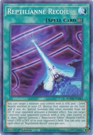 Reptilianne Recoil - BODE-EN061 - Common 1st Edition Burst of Destiny 1st Edition Singles *Espanol*