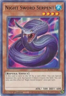 Night Sword Serpent - BODE-EN081 - Common 1st Edition Burst of Destiny 1st Edition Singles