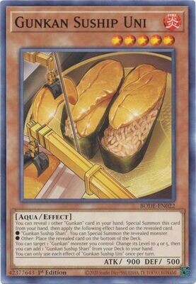 Gunkan Suship Uni - BODE-EN022 - Common 1st Edition Burst of Destiny 1st Edition Singles (Espanol)