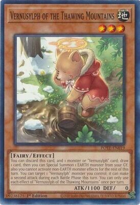 Vernusylph of the Thawing Mountains - POTE-EN019 - Common 1st Edition Power of the Elements 1st Edition Singles