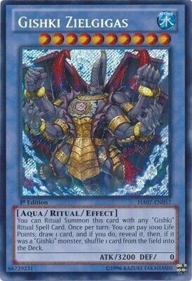 Gishki Zielgigas - HA07-EN057 - Secret Rare 1st Edition
Hidden Arsenal 7: Knight of Stars 1st Edition Singles