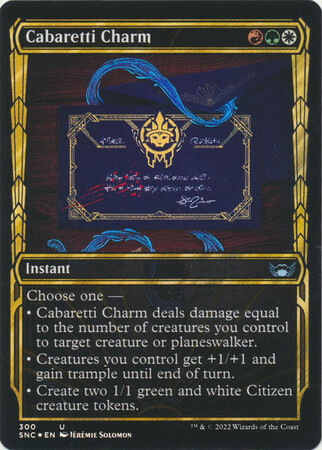 Cabaretti Charm 300 - Showcase Golden Age Streets of New Capenna Collector Booster Singles
