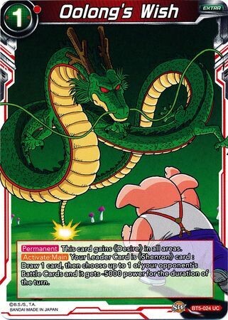 Oolong&#39;s Wish - BT5-024 - Uncommon Miraculous Revival Non-Foil Singles