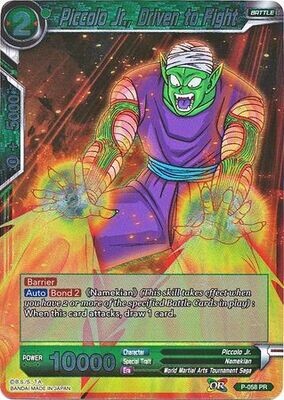 Piccolo Jr., Driven to Fight - P-058 - Foil Promo
Dragon Ball Super Dash Pack Promos