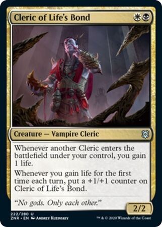 Cleric of Life&#39;s Bond 222/280 - Zendikar Rising Singles (Español)