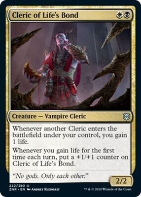 Cleric of Life&#39;s Bond 222/280 - Zendikar Rising Singles (Español)