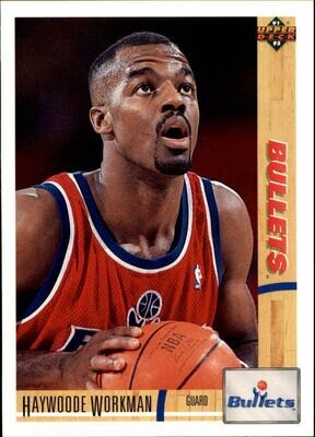 1991-92 Upper Deck Bullets Basketball Card #330 Haywoode Workman Rookie