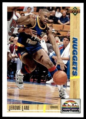 1991-92 Upper Deck Basketball Card Jerome Lane Denver Nuggets #295