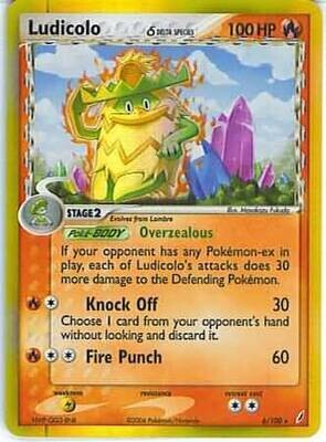 Ludicolo (Delta Species) - 6/100 - Holo Rare
Ex Crystal Guardians Singles