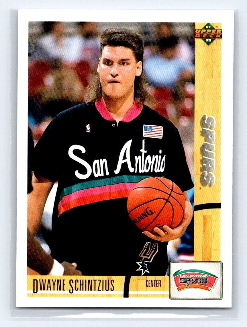 1991 Upper Deck Dwayne Schintzius #376 San Antonio Spurs Rookie