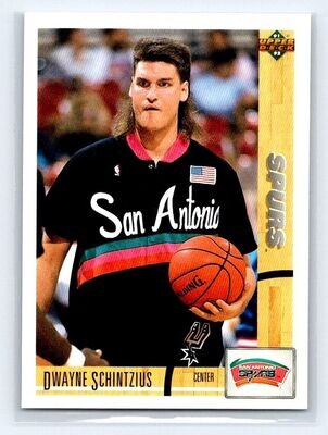 1991 Upper Deck Dwayne Schintzius #376 San Antonio Spurs Rookie