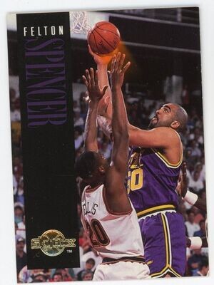 1994-95 SkyBox Premium Utah Jazz Basketball Card #167 Felton Spencer
