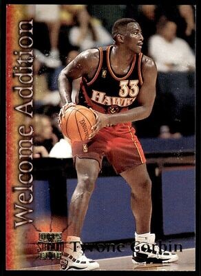 1996-97 Stadium Club Welcome Addition Tyrone Corbin Atlanta Hawks #WA13