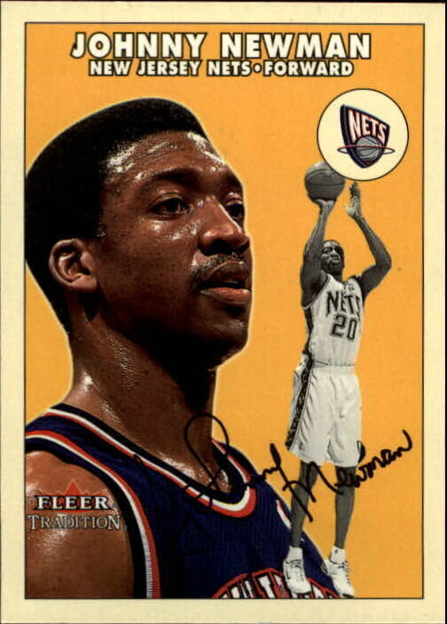 2000-01 Fleer Glossy New Jersey Nets Basketball Card #102 Johnny Newman