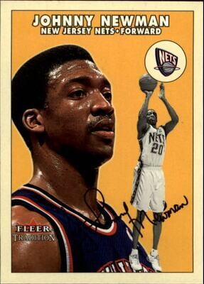 2000-01 Fleer Glossy New Jersey Nets Basketball Card #102 Johnny Newman