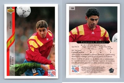 Fernando Hierro #159 World Cup USA &#39;94 Contenders Upper Deck Trading Card