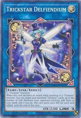 Trickstar Delfiendium - MP19-EN023 - Common 1st Edition Yu-Gi-Oh! 2019 Mega-Tins: Gold Sarcophagus Tin Mega Pack Singles *Espanol*