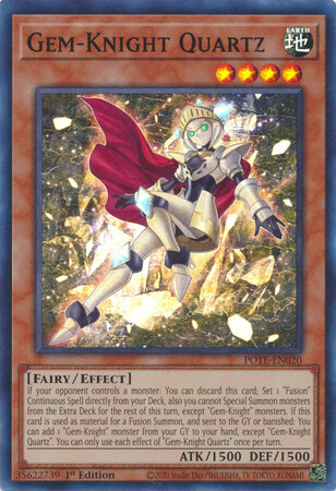 SH Gem-Knight Quartz - POTE-EN020 - Super Rare 1st Edition
Power of the Elements 1st Edition Singles