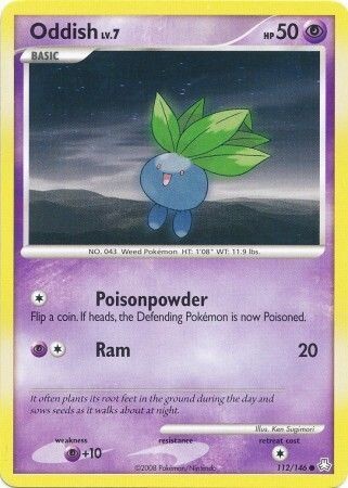 Oddish - 112/146 - Common Diamond &amp; Pearl: Legends Awakened Singles