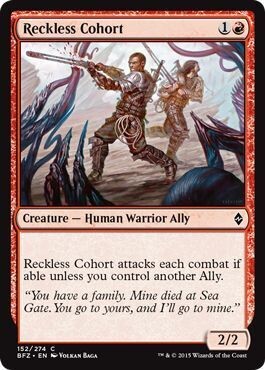 Reckless Cohort 152/274 Battle for Zendikar Singles