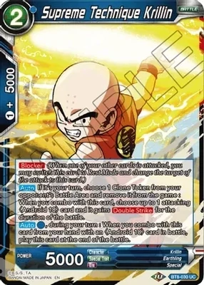 Supreme Technique Krillin - Malicious Machinations (DBS-B08)
Malicious Machinations