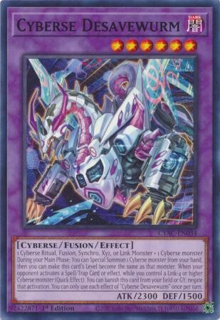 Cyberse Desavewurm - CYAC-EN034 - Common 1st Edition Cyberstorm Access 1st Edition Singles